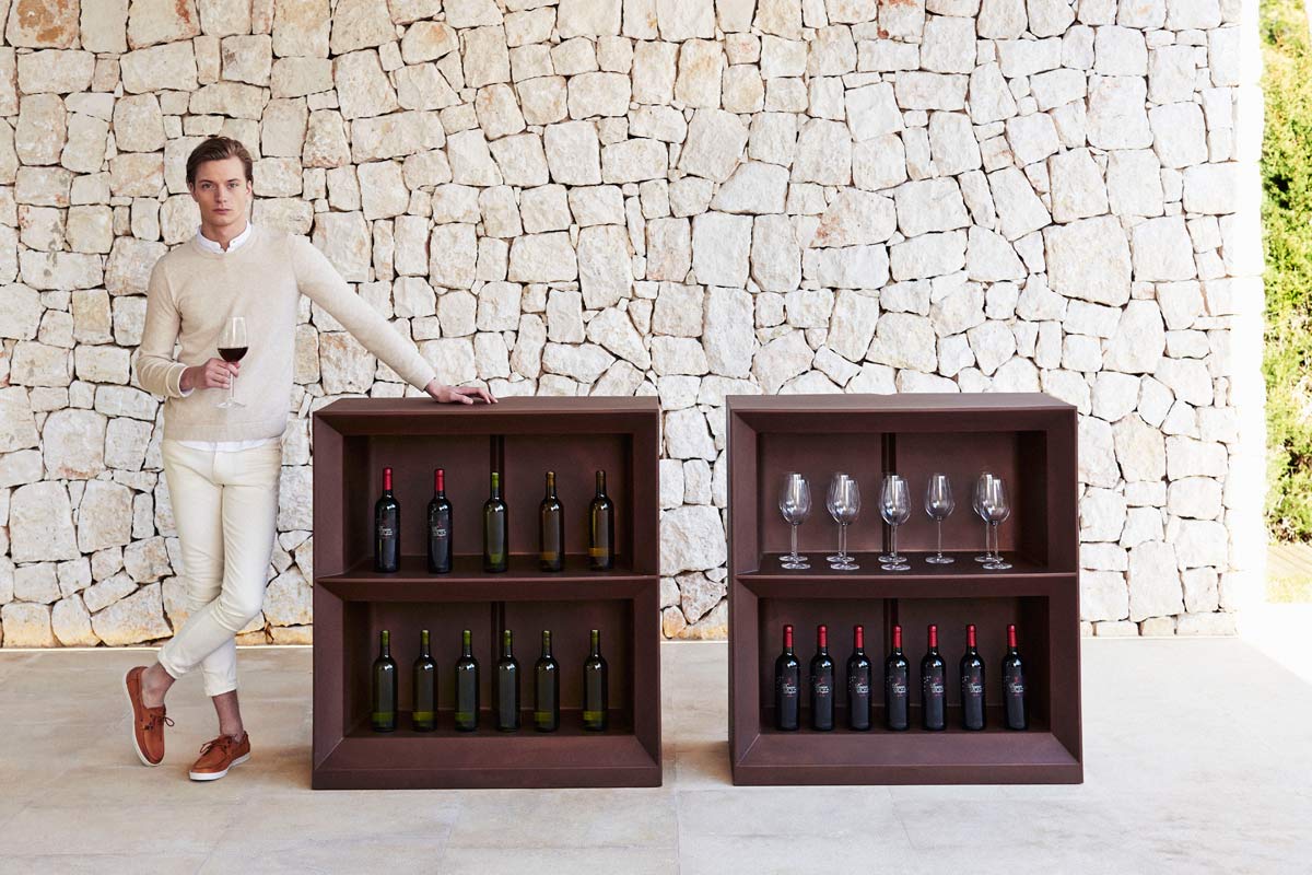 Vela Shelving System 100x50x10 - Vondom Lonci in korita