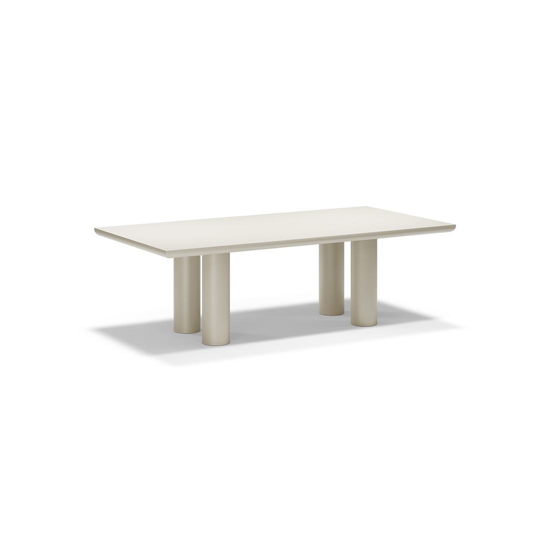 02 Vondom Gum Dinning Table 240x120x75 Ramon Esteve 54663 Ecru 