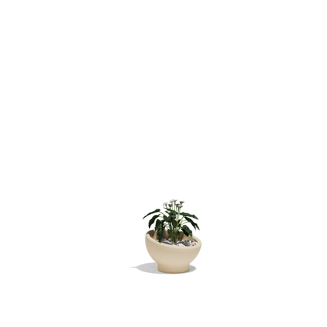 04 Vondom Luna Planter Ramon Esteve 54855 Cream 