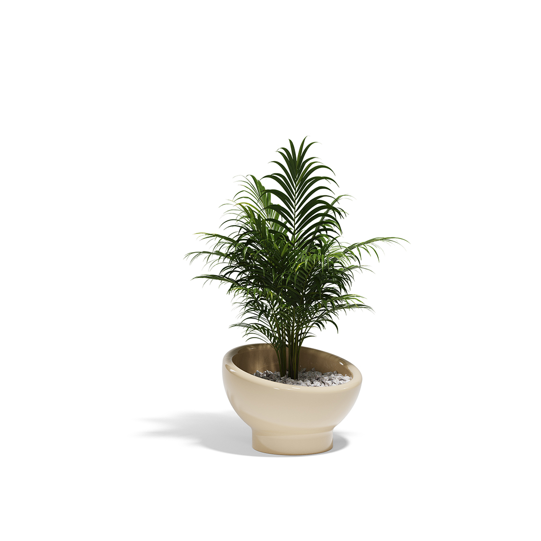 19 Vondom Luna Planter Ramon Esteve 54856F Cream Lacquered 