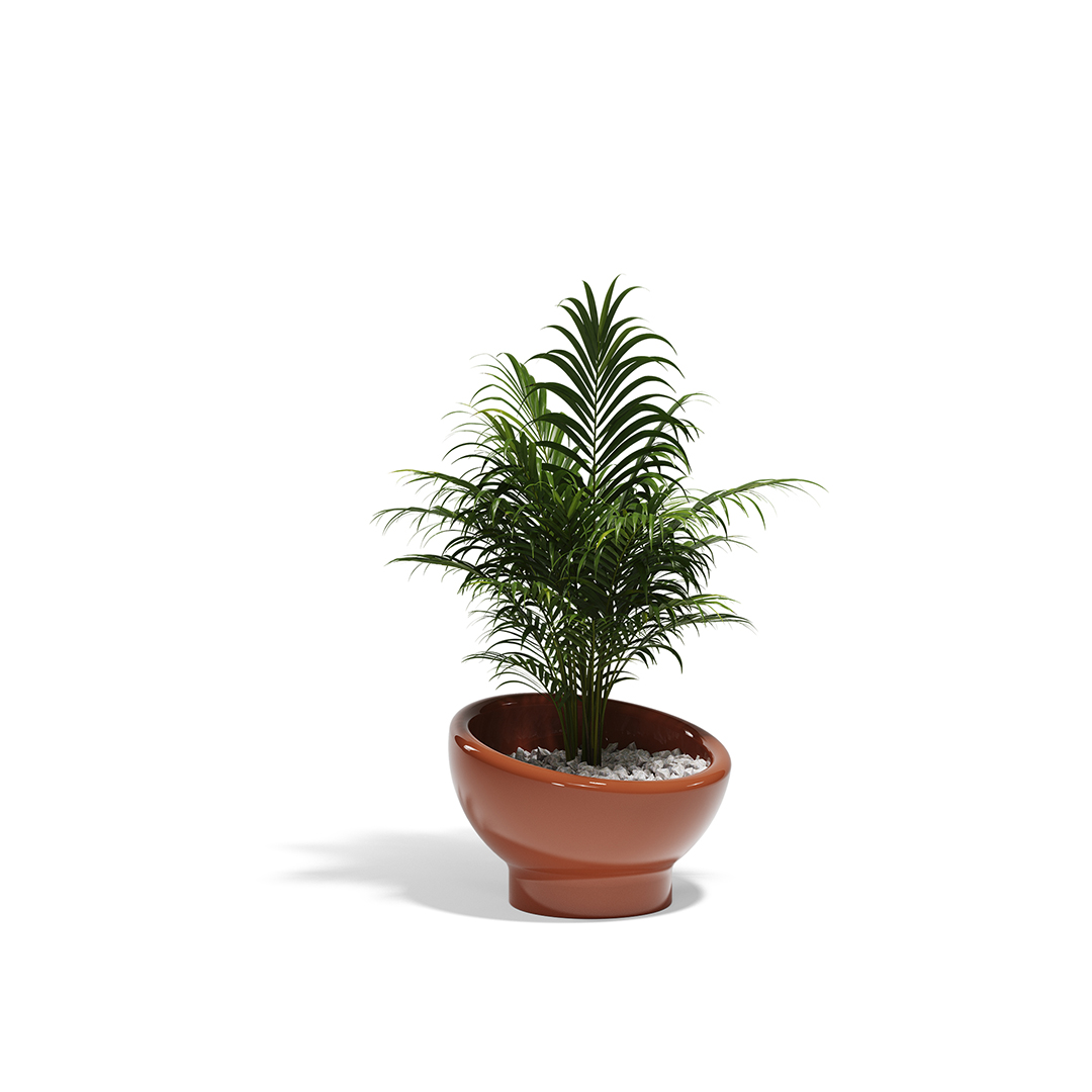 21 Vondom Luna Planter Ramon Esteve 54856F Clay Lacquered 