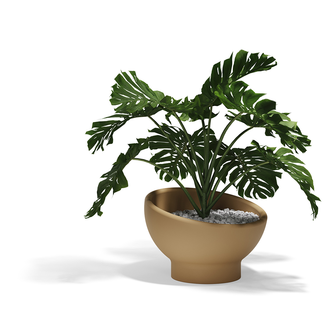 04 Vondom Luna Planter Ramon Esteve 54857 Camel 