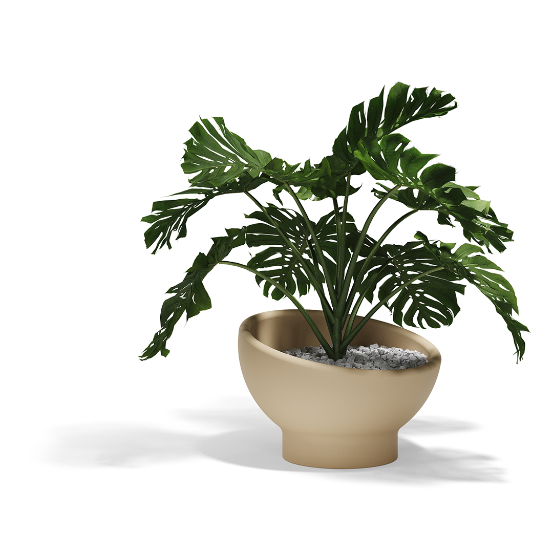 04 Vondom Luna Planter Ramon Esteve 54857 Cream 