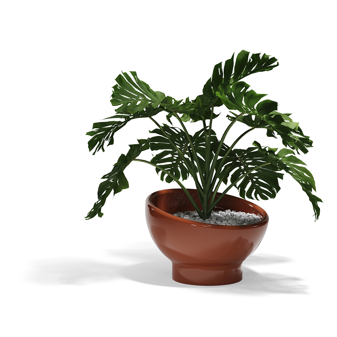 21 Vondom Luna Planter Ramon Esteve 54857F Clay Lacquered 