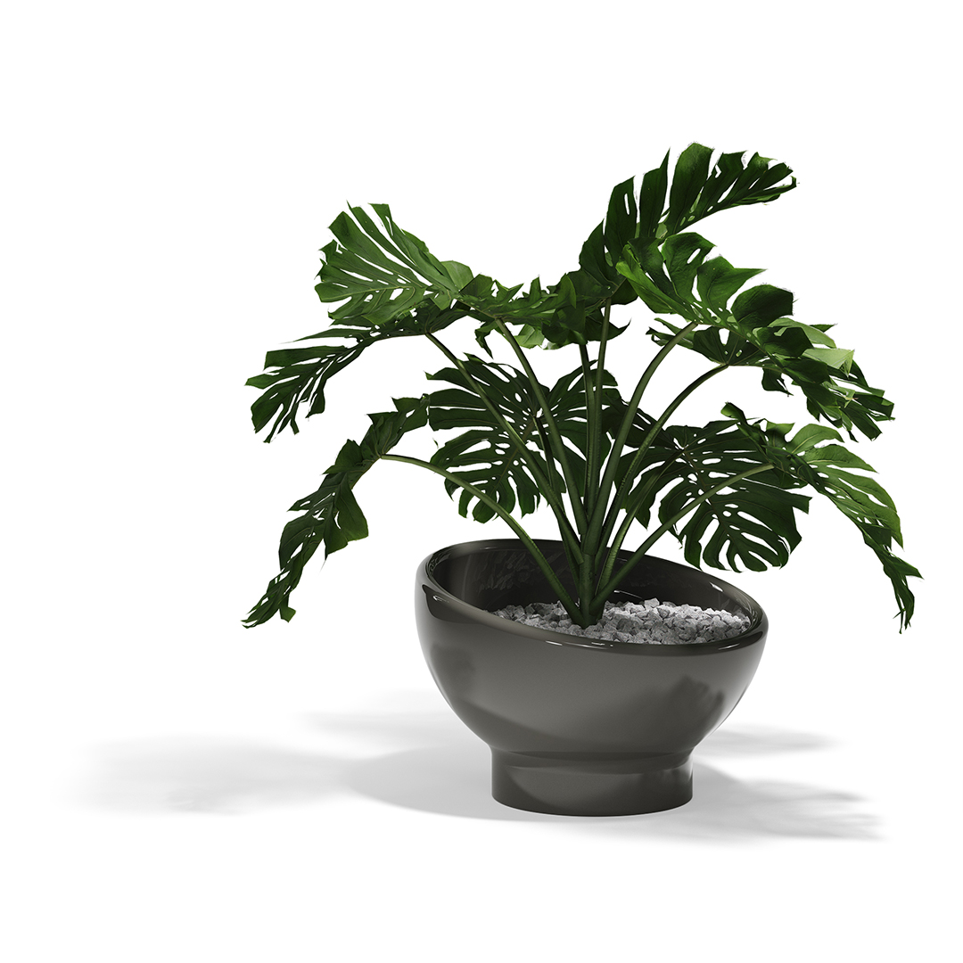 27 Vondom Luna Planter Ramon Esteve 54857F Anthracite Lacquered 