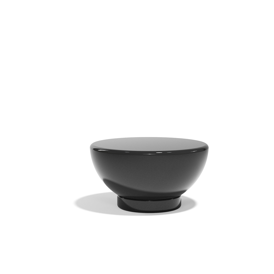 19 Vondom Luna Low Table Ramon Esteve 54865F Black Lacquered 
