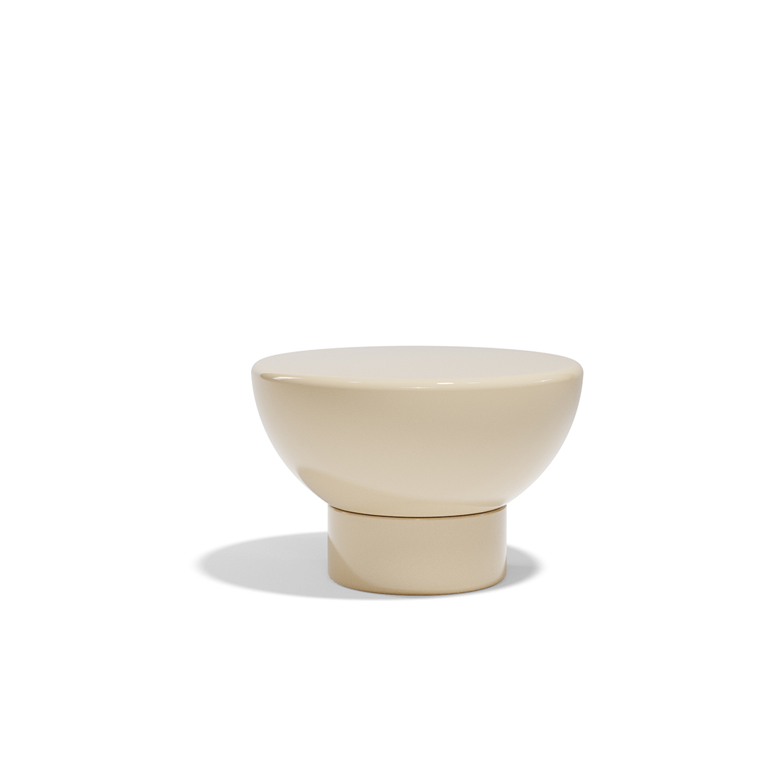 20 Vondom Luna Low Table Ramon Esteve 54866F Cream Lacquered 