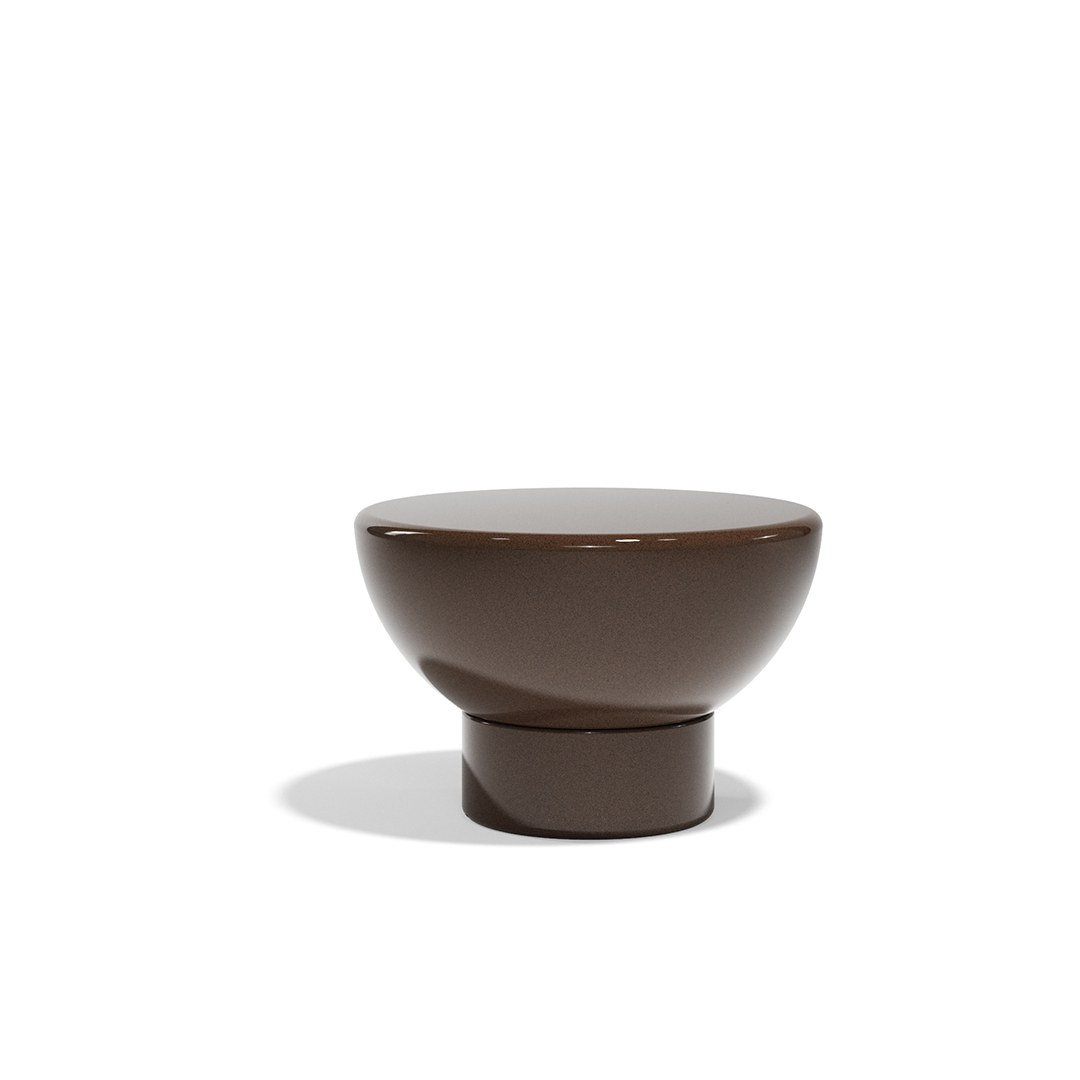26 Vondom Luna Low Table Ramon Esteve 54866F Brown Lacquered 
