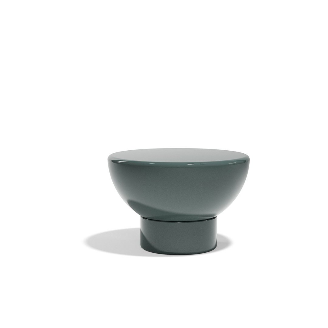 28 Vondom Luna Low Table Ramon Esteve 54866F Green Lacquered 