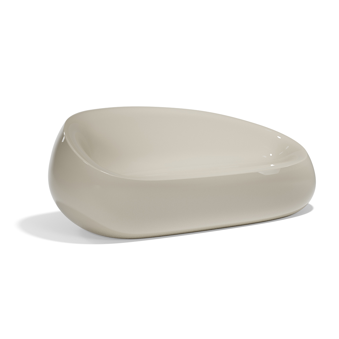 17 Vondom Stone Sofa Stefano Giovannoni 55005F Ecru Lacquered 