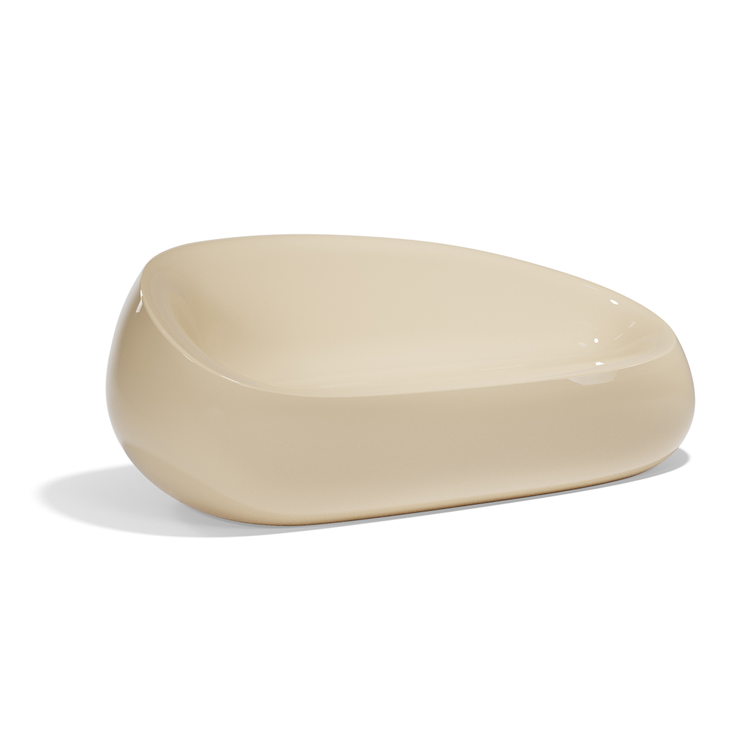 19 Vondom Stone Sofa Stefano Giovannoni 55005F Cream Lacquered 