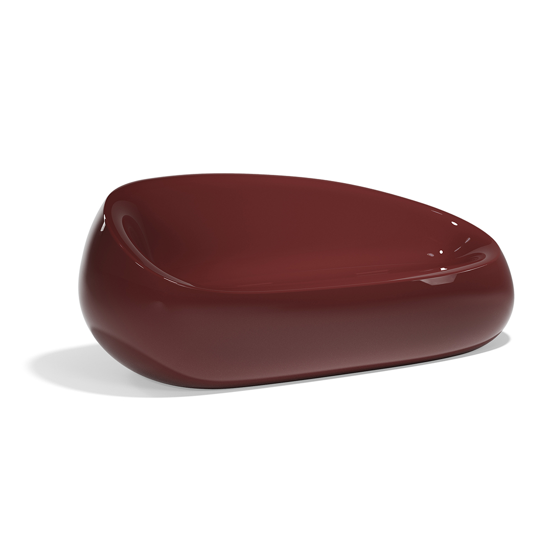 22 Vondom Stone Sofa Stefano Giovannoni 55005F Garnet Lacquered 
