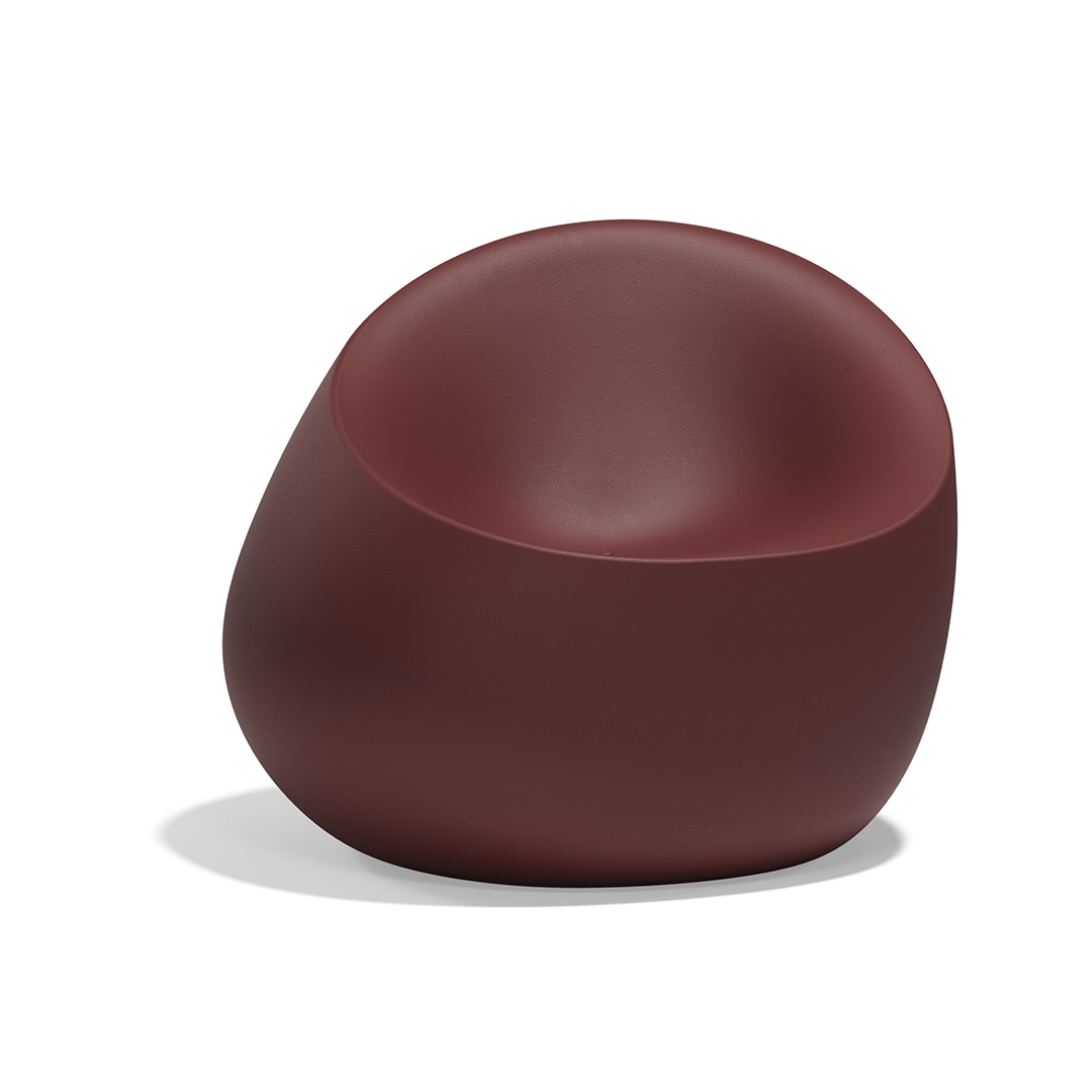 07 Vondom Stone Lounge Chair Stefano Giovannoni 55006 Garnet 