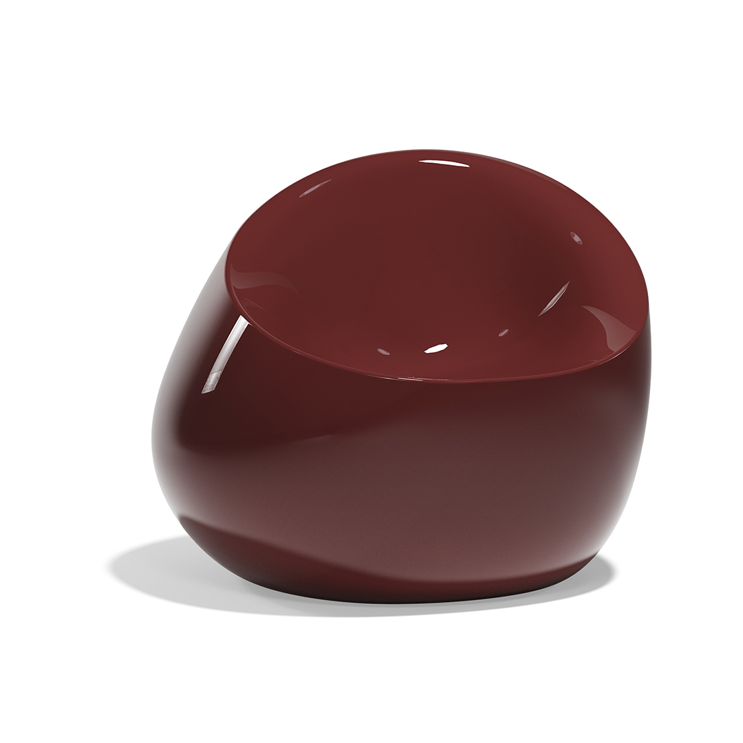 22 Vondom Stone Lounge Chair Stefano Giovannoni 55006F Garnet Lacquered 