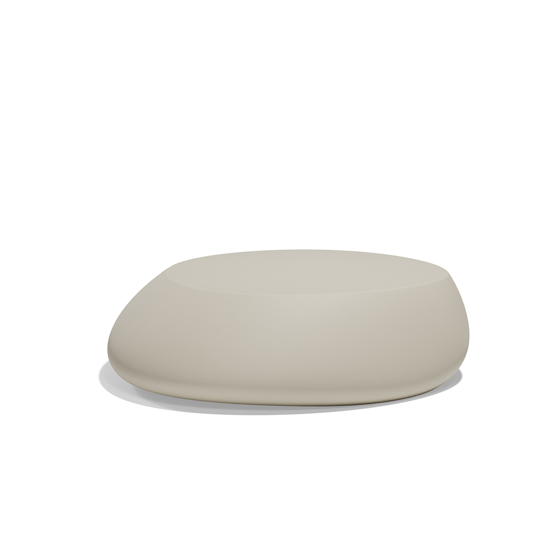 03 Vondom Stone Coffee Table Stefano Giovannoni 55007 Ecru 