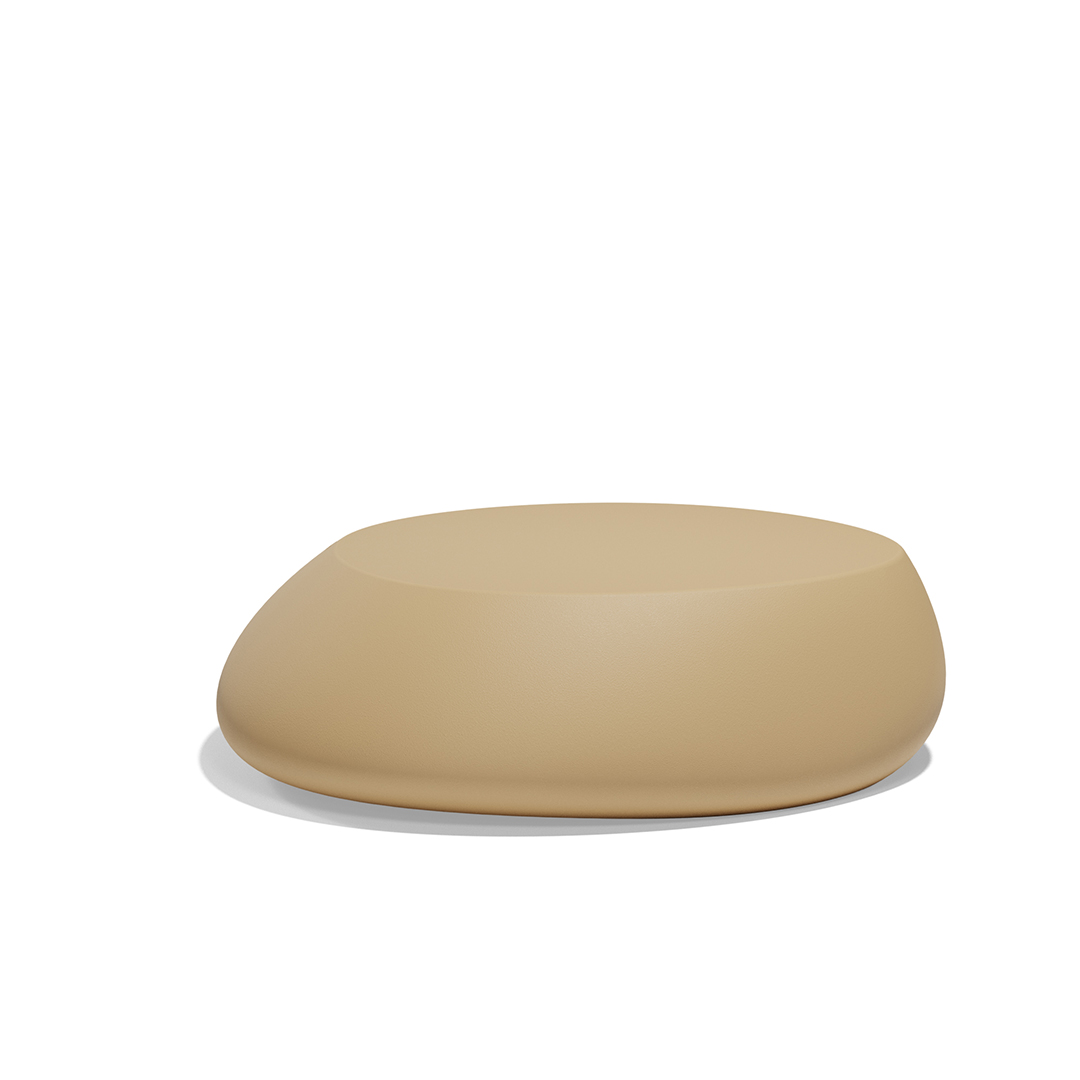 06 Vondom Stone Coffee Table Stefano Giovannoni 55007 Camel 