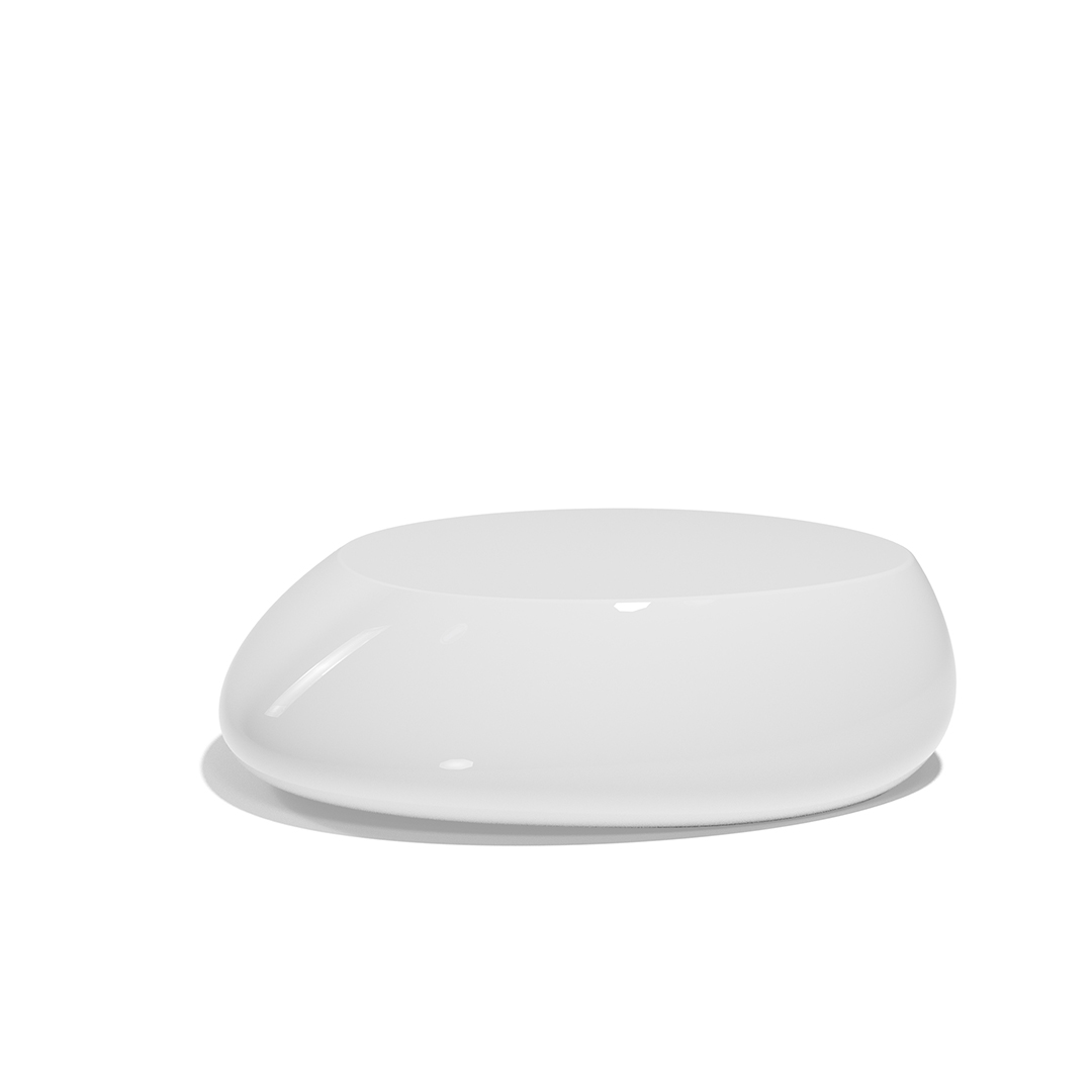 17 Vondom Stone Coffee Table Stefano Giovannoni 55007F White Lacquered 