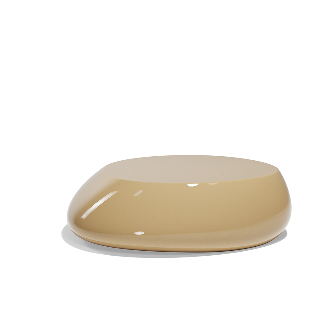 21 Vondom Stone Coffee Table Stefano Giovannoni 55007F Camel Lacquered 