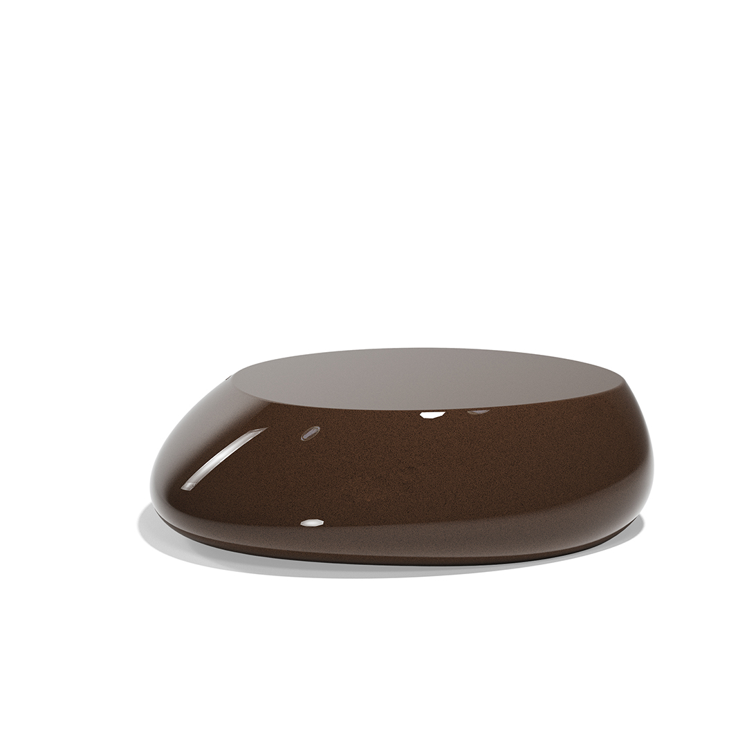 24 Vondom Stone Coffee Table Stefano Giovannoni 55007F Brown Lacquered 