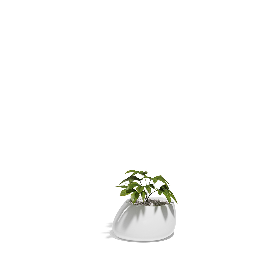 02 Vondom Stone Planter Stefano Giovannoni 55008F WhitePlanterLacquered 