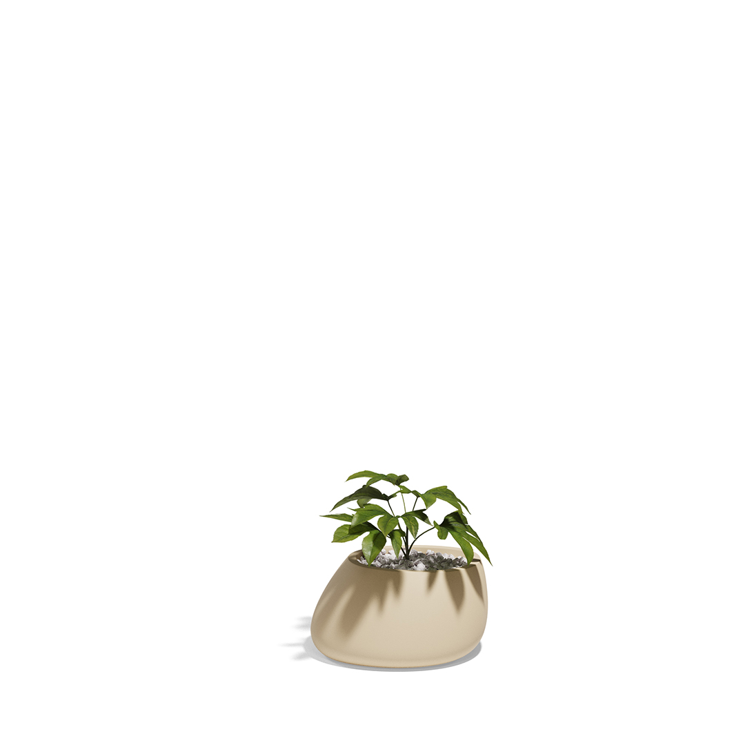 04 Vondom Stone Planter Stefano Giovannoni 55008A Cream 