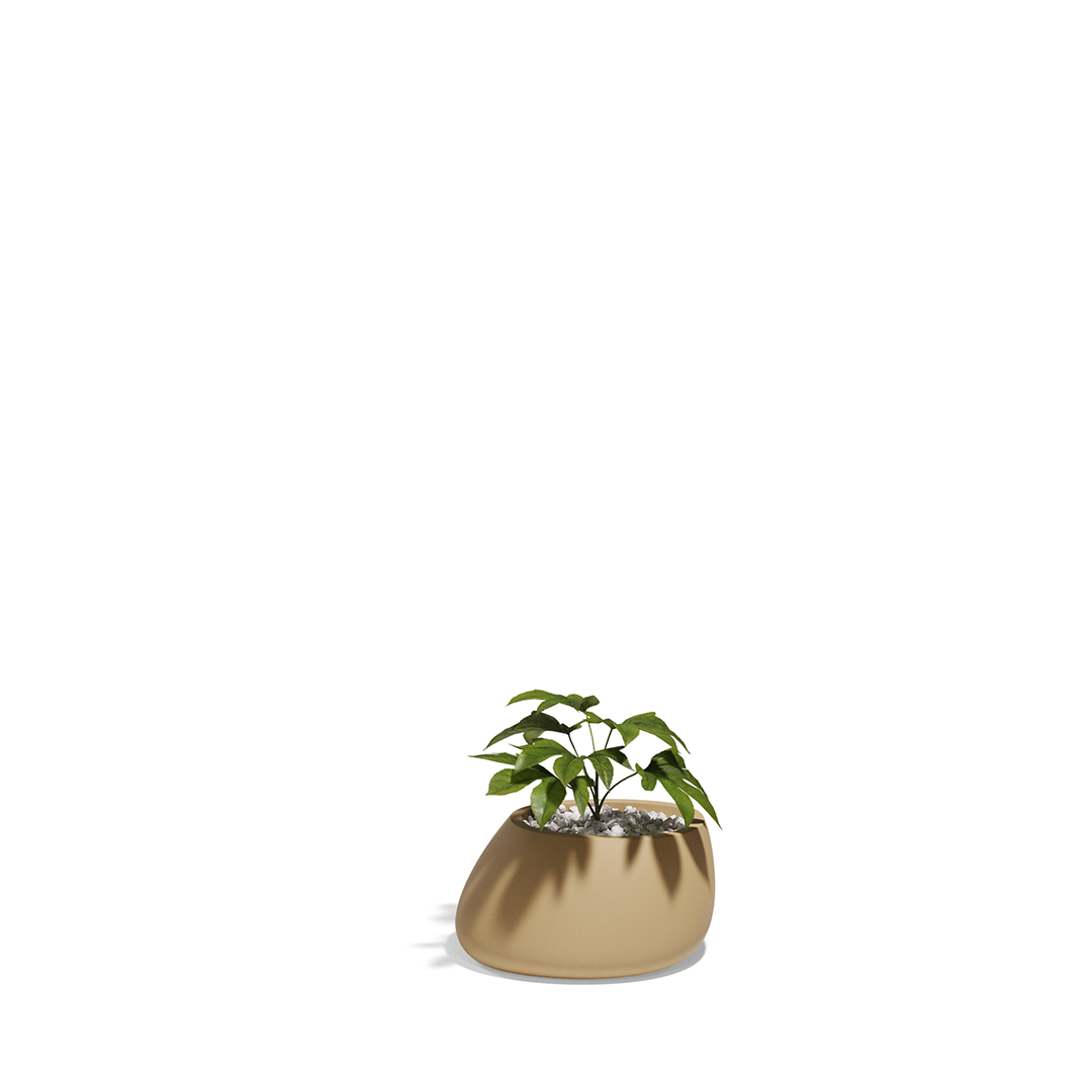 05 Vondom Stone Planter Stefano Giovannoni 55008A Camel 