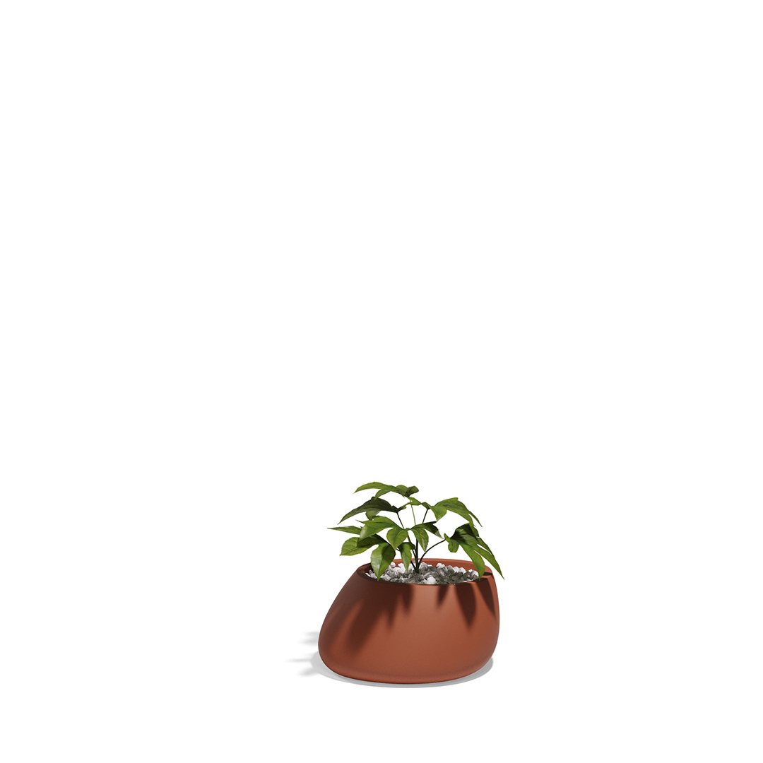 06 Vondom Stone Planter Stefano Giovannoni 55008A Clay 