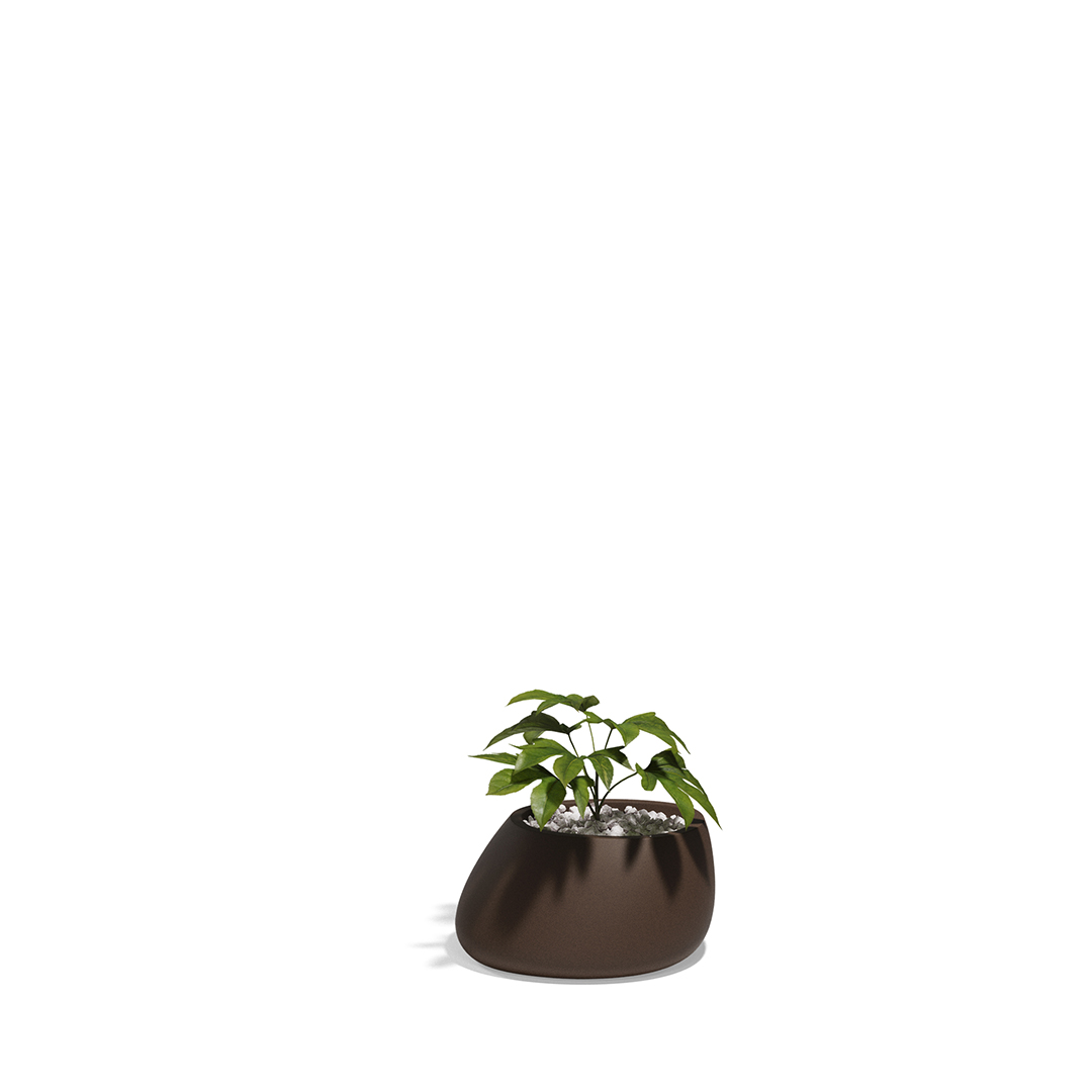 08 Vondom Stone Planter Stefano Giovannoni 55008A Brown 