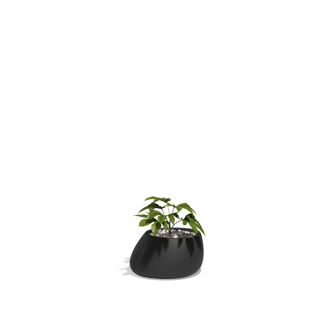 13 Vondom Stone Planter Stefano Giovannoni 55008A Black 