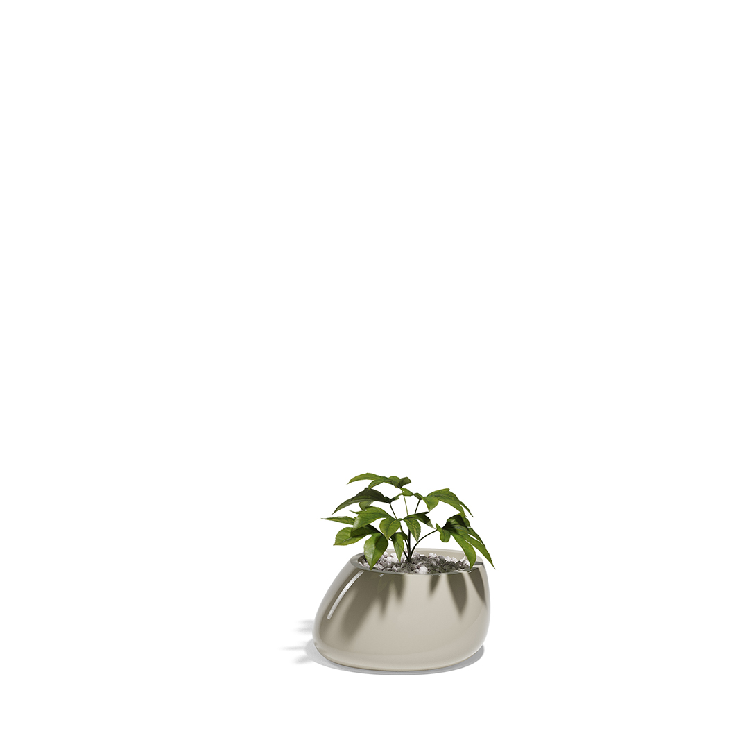 17 Vondom Stone Planter Stefano Giovannoni 55008F Ecru Lacquered 
