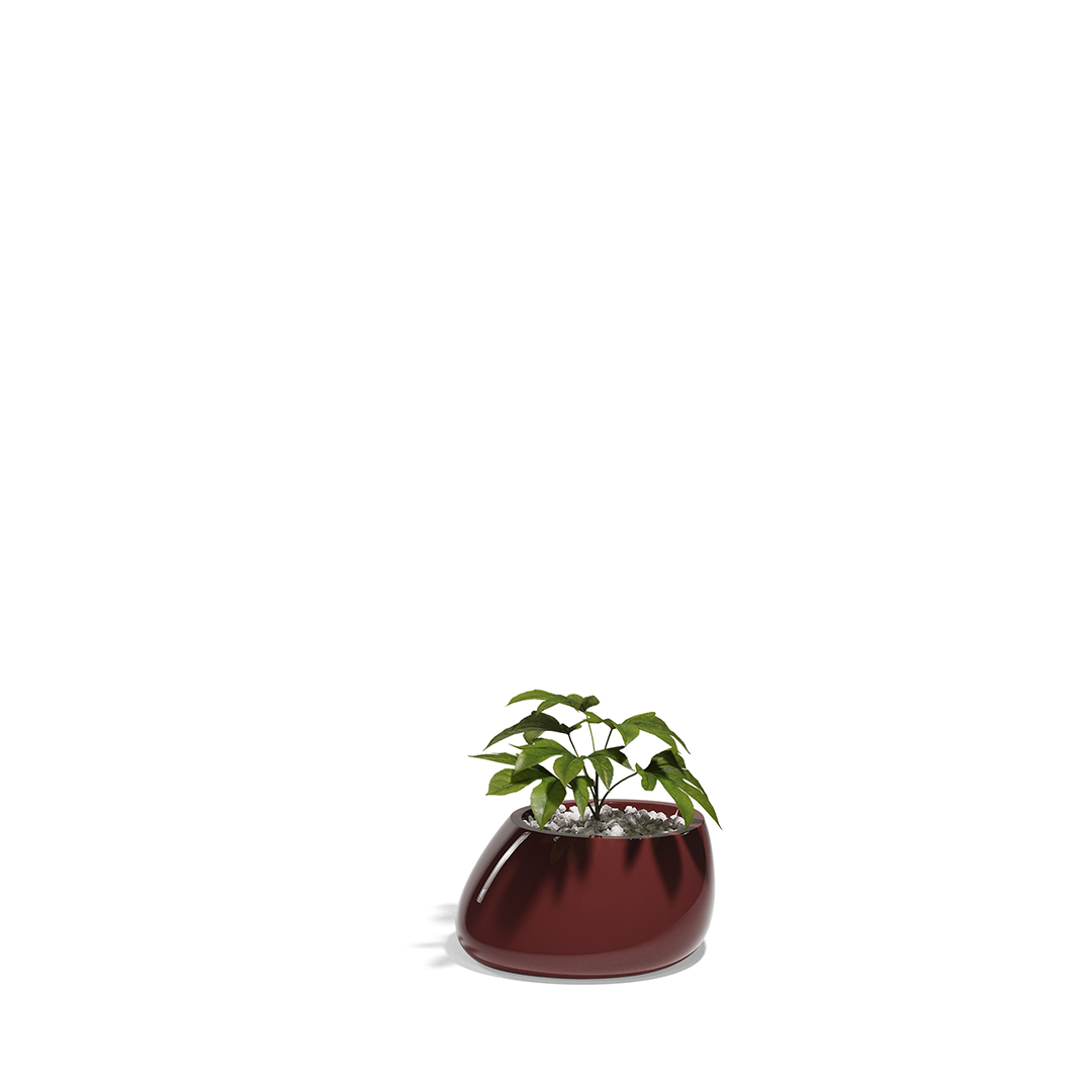 22 Vondom Stone Planter Stefano Giovannoni 55008F Garnet Lacquered 