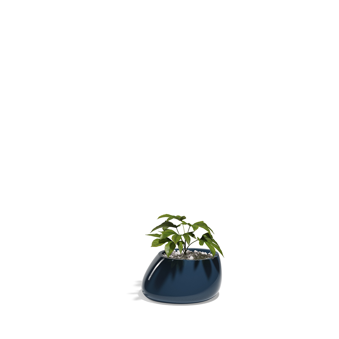 25 Vondom Stone Planter Stefano Giovannoni 55008F Blue Lacquered 