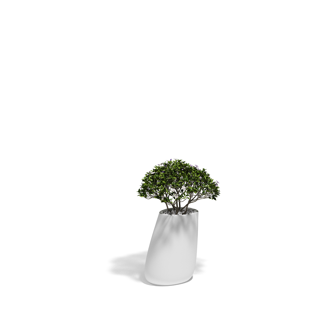 02 Vondom Stone Planter Stefano Giovannoni 55009A White 