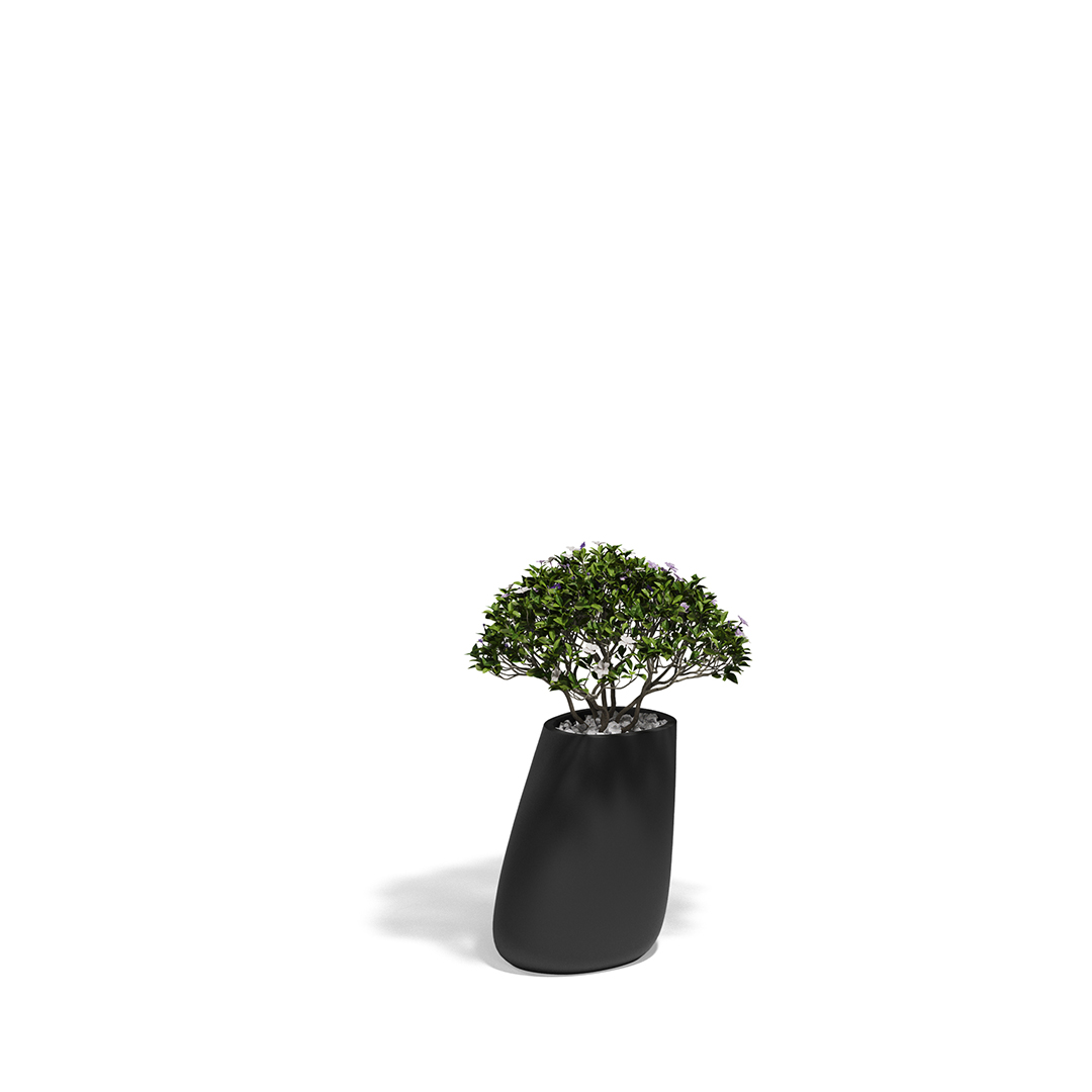 13 Vondom Stone Planter Stefano Giovannoni 55009A Black 