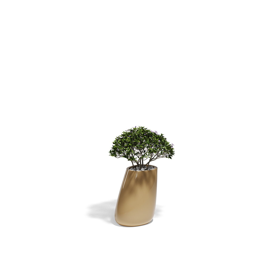 20 Vondom Stone Planter Stefano Giovannoni 55009F Camel Lacquered 