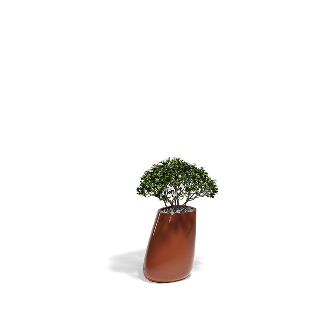 21 Vondom Stone Planter Stefano Giovannoni 55009F Clay Lacquered 