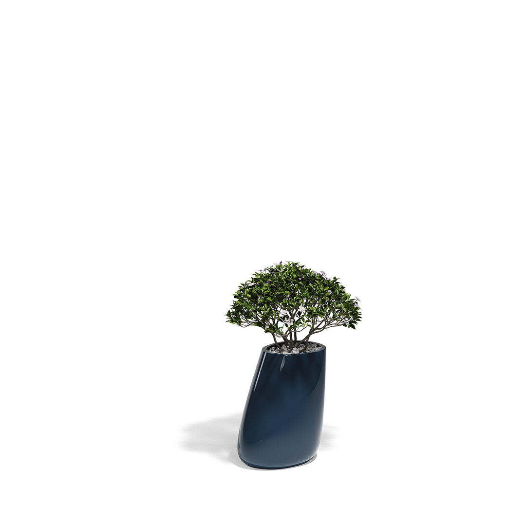 25 Vondom Stone Planter Stefano Giovannoni 55009F Blue Lacquered 