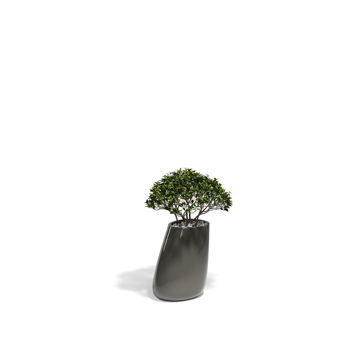 27 Vondom Stone Planter Stefano Giovannoni 55009F Anthracite Lacquered 