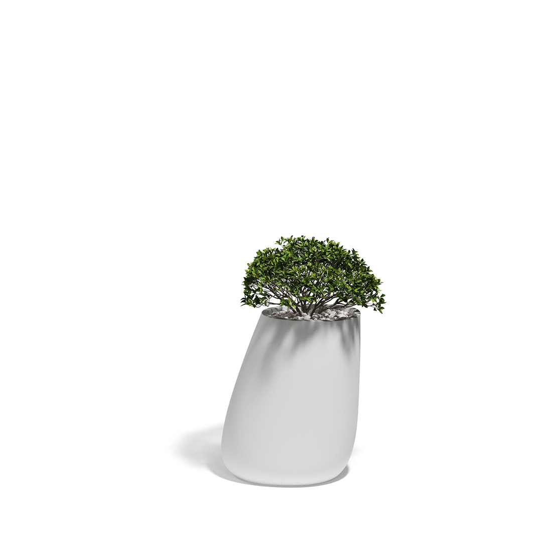 02 Vondom Stone Planter Stefano Giovannoni 55010A White 
