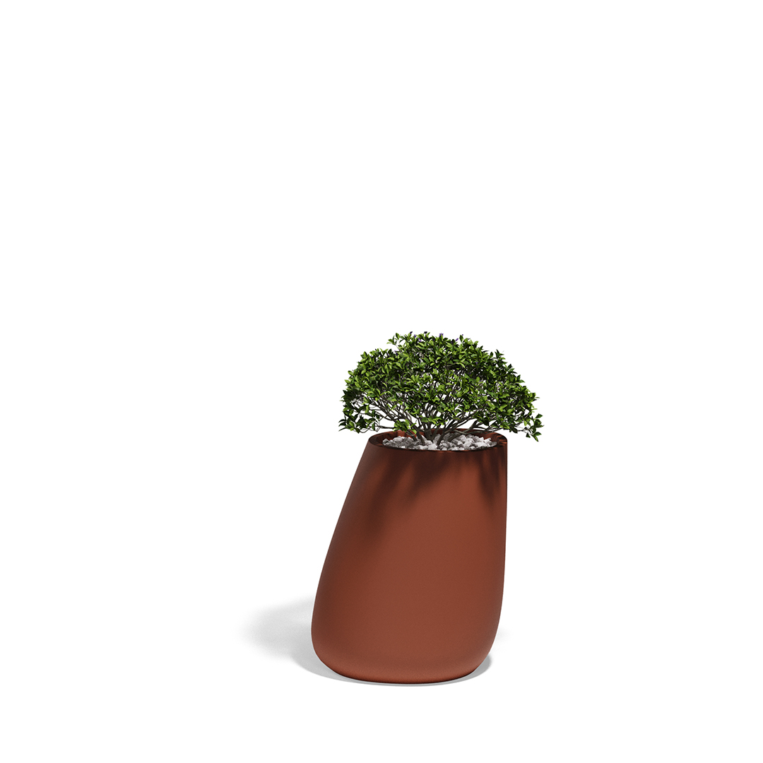 06 Vondom Stone Planter Stefano Giovannoni 55010A Clay 