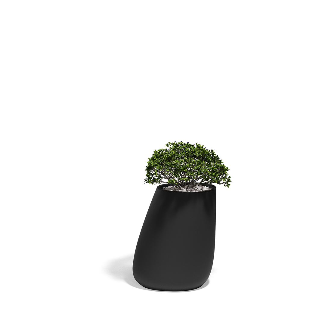 13 Vondom Stone Planter Stefano Giovannoni 55010A Black 
