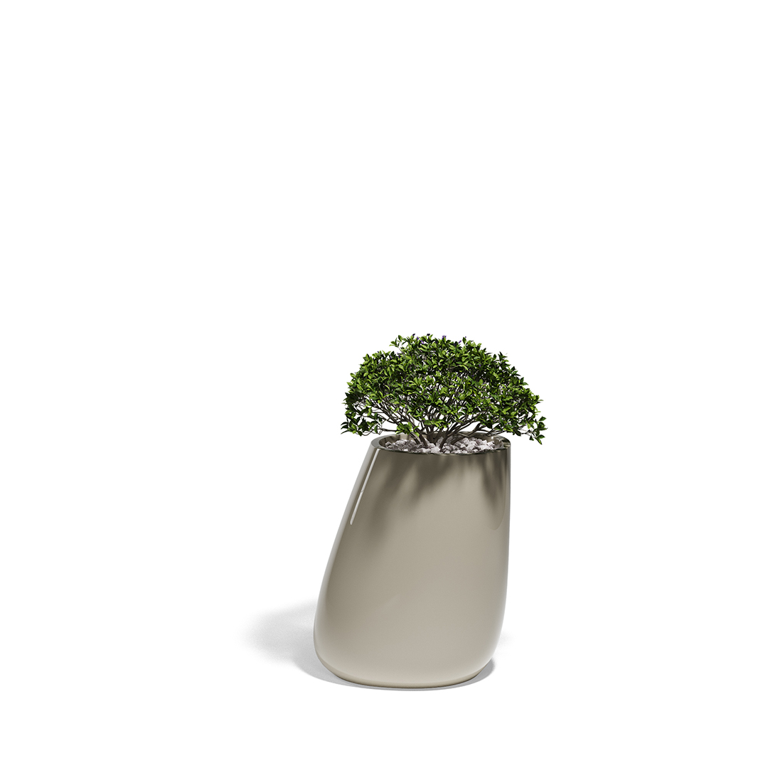 17 Vondom Stone Planter Stefano Giovannoni 55010F Ecru Lacquered 
