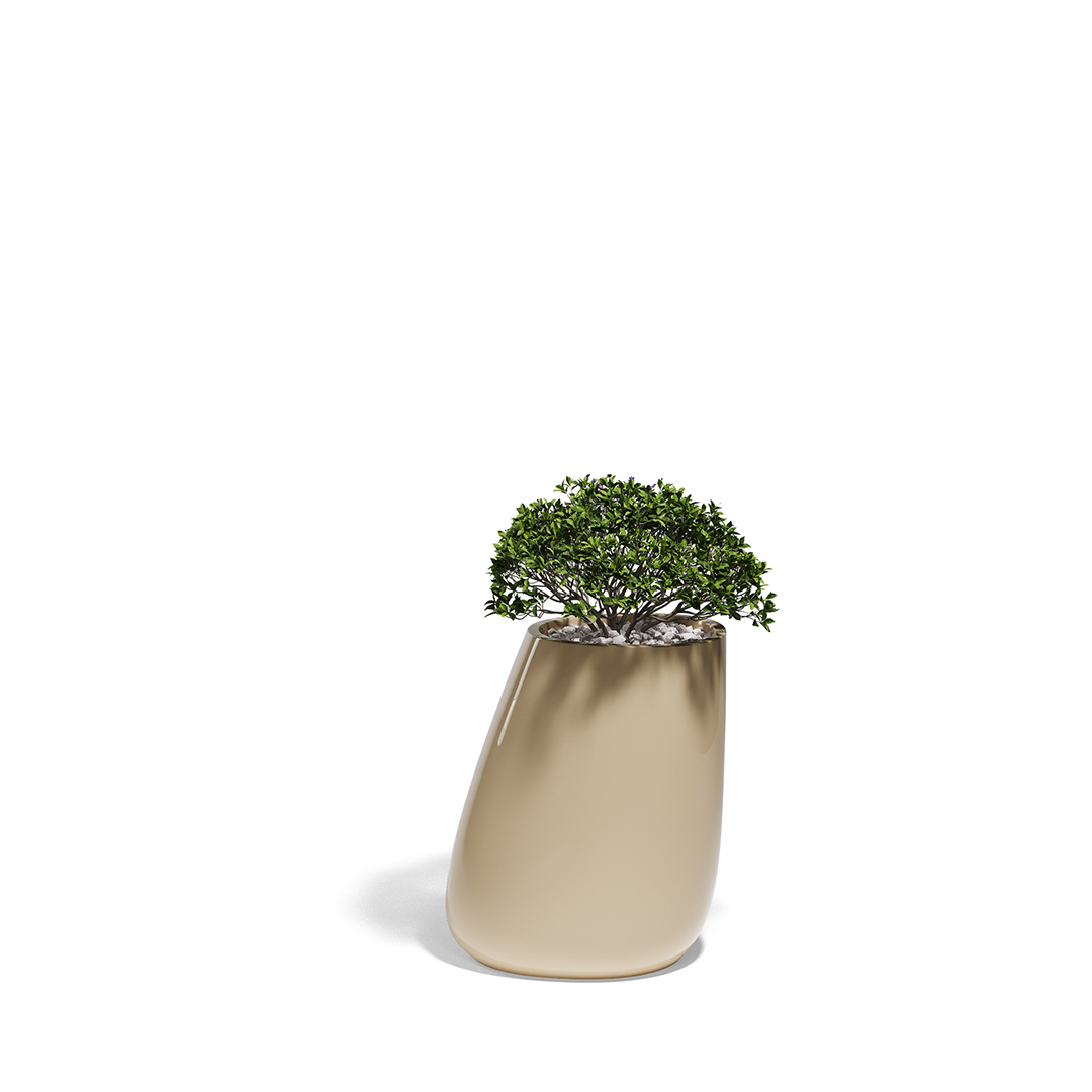 19 Vondom Stone Planter Stefano Giovannoni 55010F Cream Lacquered 