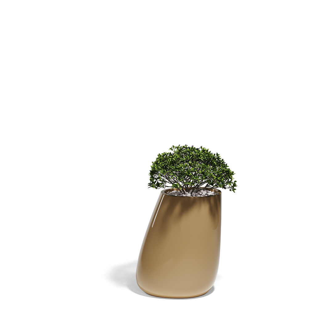20 Vondom Stone Planter Stefano Giovannoni 55010F Camel Lacquered 