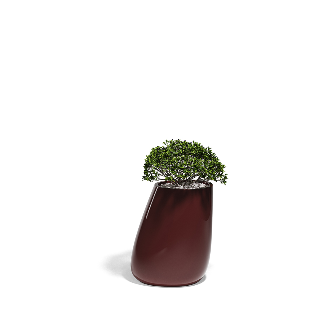 22 Vondom Stone Planter Stefano Giovannoni 55010F Garnet Lacquered 