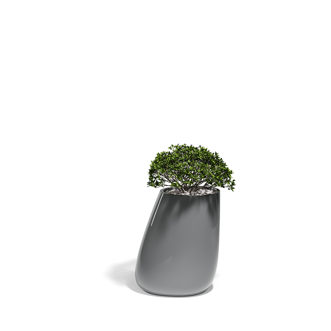 26 Vondom Stone Planter Stefano Giovannoni 55010F Gray Lacquered 