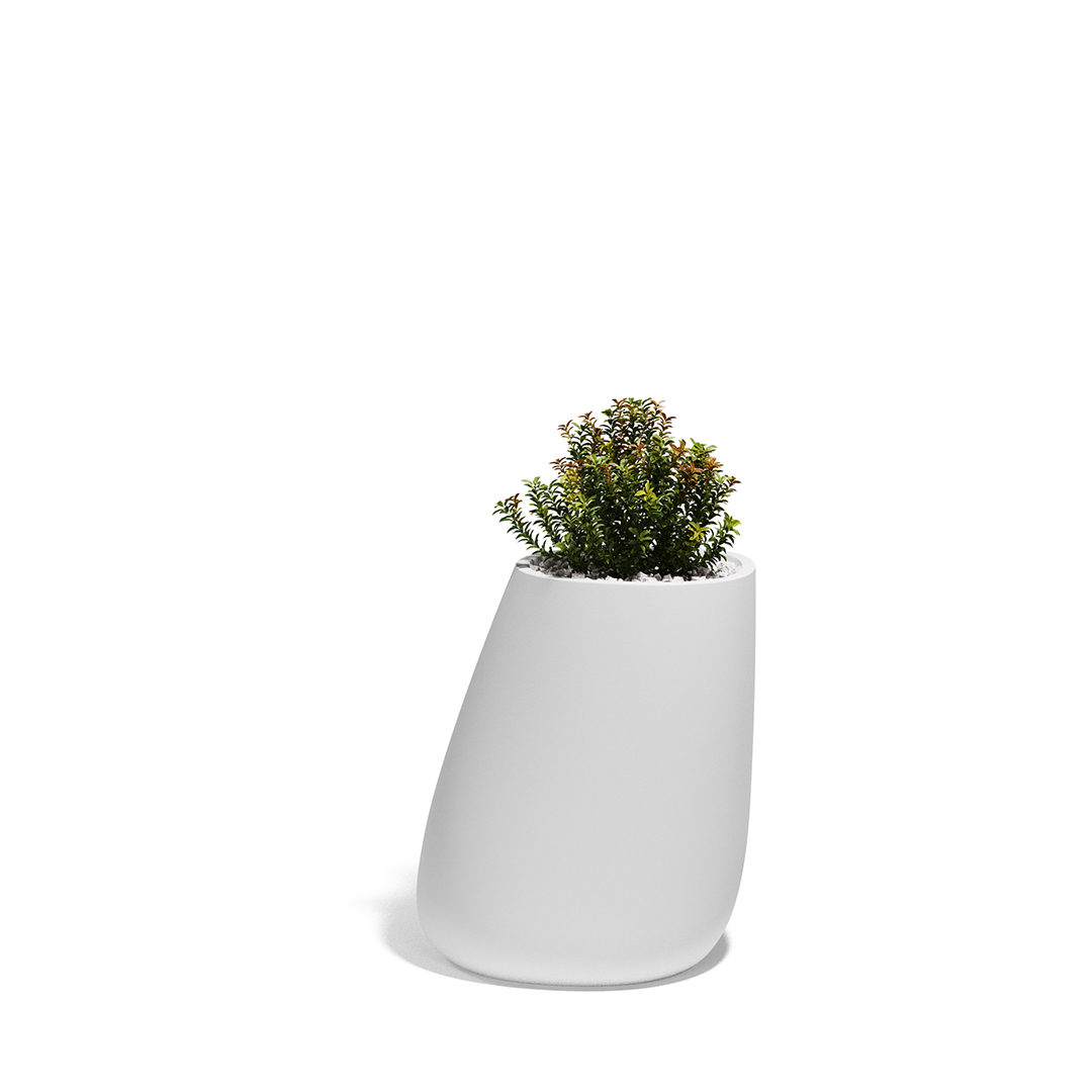 02 Vondom Stone Planter Stefano Giovannoni 55011A White 