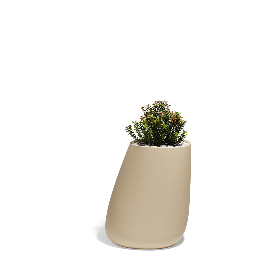 04 Vondom Stone Planter Stefano Giovannoni 55011A Cream 