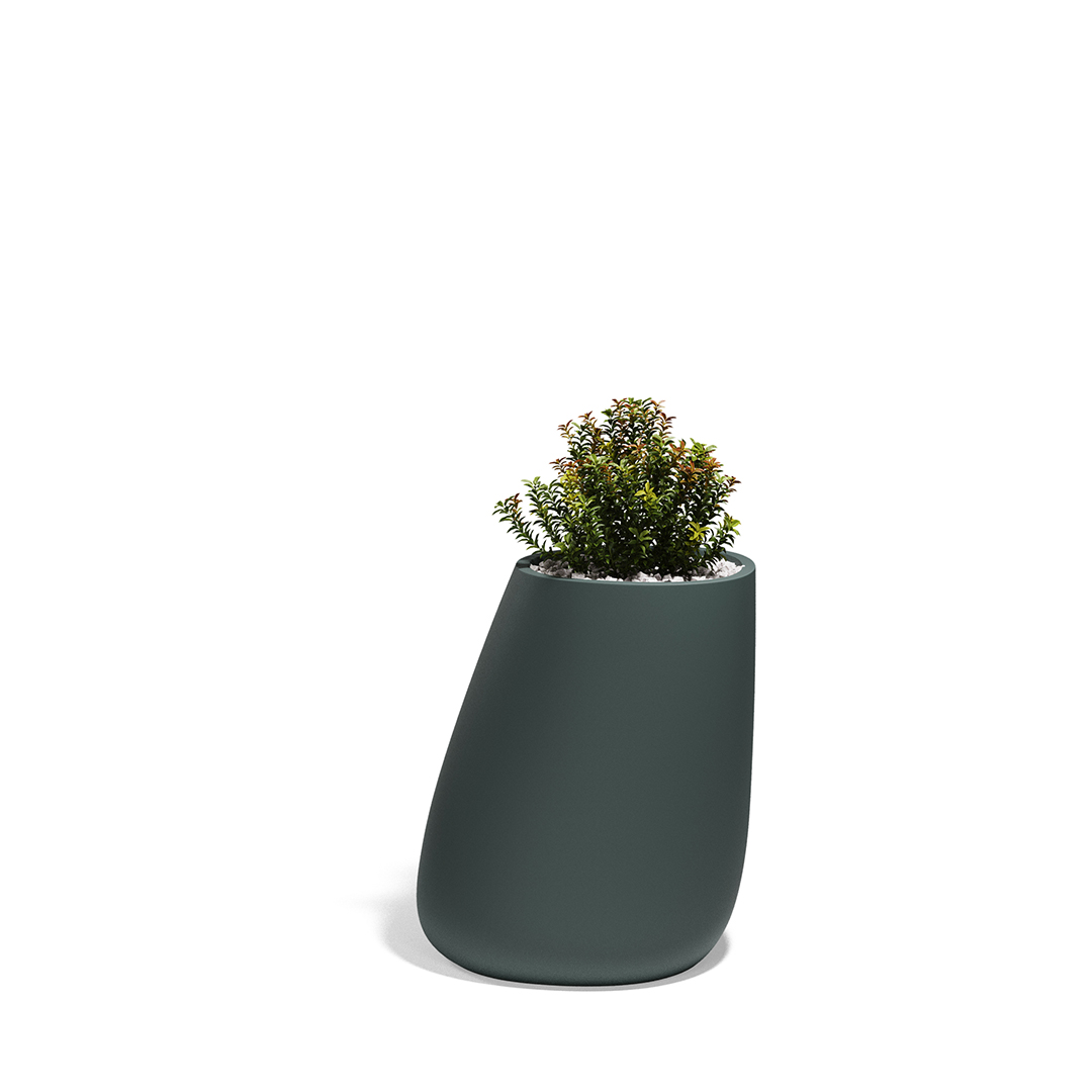 09 Vondom Stone Planter Stefano Giovannoni 55011A Green 