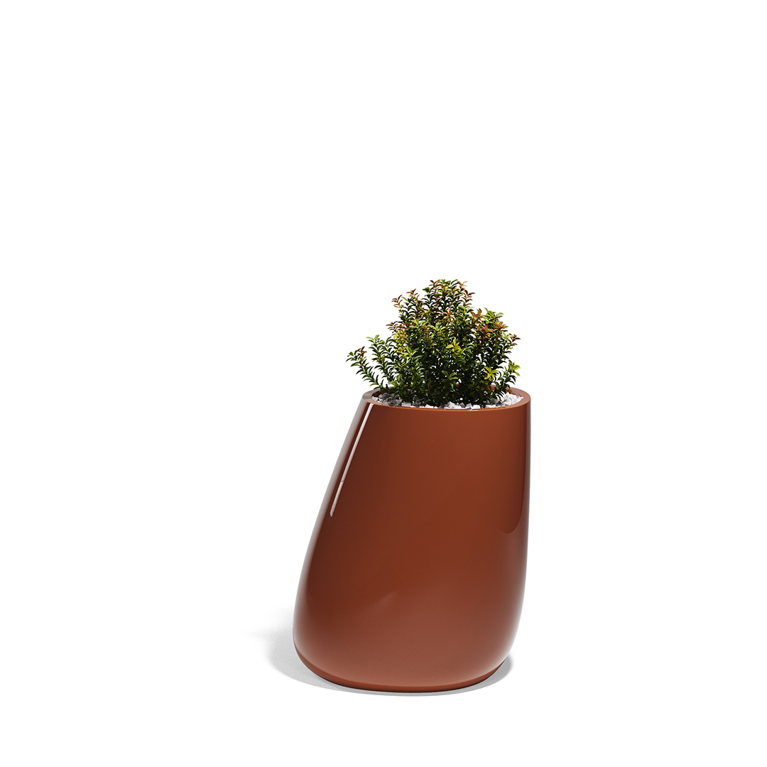 21 Vondom Stone Planter Stefano Giovannoni 55011F Clay Lacquered 